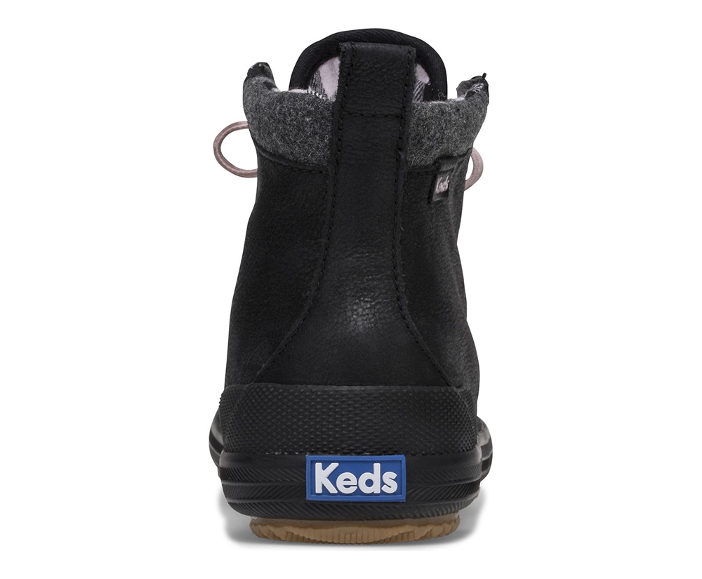 Botas Keds Mujer Negros - Scout Water-Resistant Cuero W/ Thinsulate™ - 0432-QMNRO